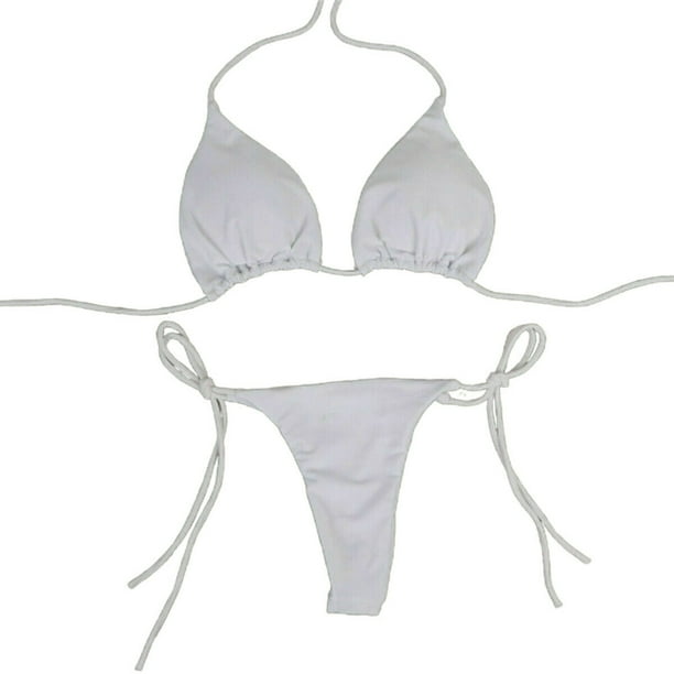 Opperiaya Women Micro Bikini Set Gstring Padded Beach