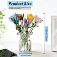 thumbnail image 5 of Mini Glass Flower Bouquet with Textured Vase, 7 Color Multicolor Wildflower Figurine, Artificial Crystal Centerpiece for Home Decor, 5 of 7