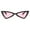 Black (Pink), variant on Women's Retro Sunglasses Triangle Cat Eye Silver Polka Dotted UV400 Black, Blue
