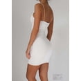 thumbnail image 2 of Color sólido verano falda de tirantes delgada sin tirantes sexy vestido elástico Irfora Rosa L, 2 of 5