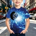 thumbnail image 2 of Tfken Soft Tops For Boys Comfy Travel Daily Wear Comfortable Short Sleeve T-Shirts Summer Print Graphic Tees Casual Tshirts Child Classic Clothes Size 1-2 Years, 2 of 5