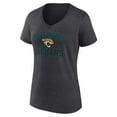 thumbnail image 2 of Women's Charcoal Jacksonville Jaguars Victory Arch Team V-Neck T-Shirt, 2 of 3