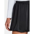 thumbnail image 4 of Madden NYC Women's Bubble Hem Satin Mini Skirt, Sizes XXS-XXL, 4 of 5