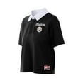thumbnail image 2 of Women's New Era Black Pittsburgh Steelers Throwback Boxy Cropped Polo, 2 of 5