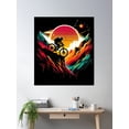 thumbnail image 2 of Vintage Mountain Bike Cliff Design Poster Wall Art, Modern Wall Decor, 24x24 UNFRAMED, 2 of 3