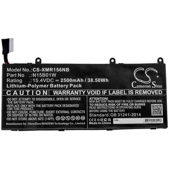 2500mAh N15B01W Battery for Xiaomi MI Ruby 15.6