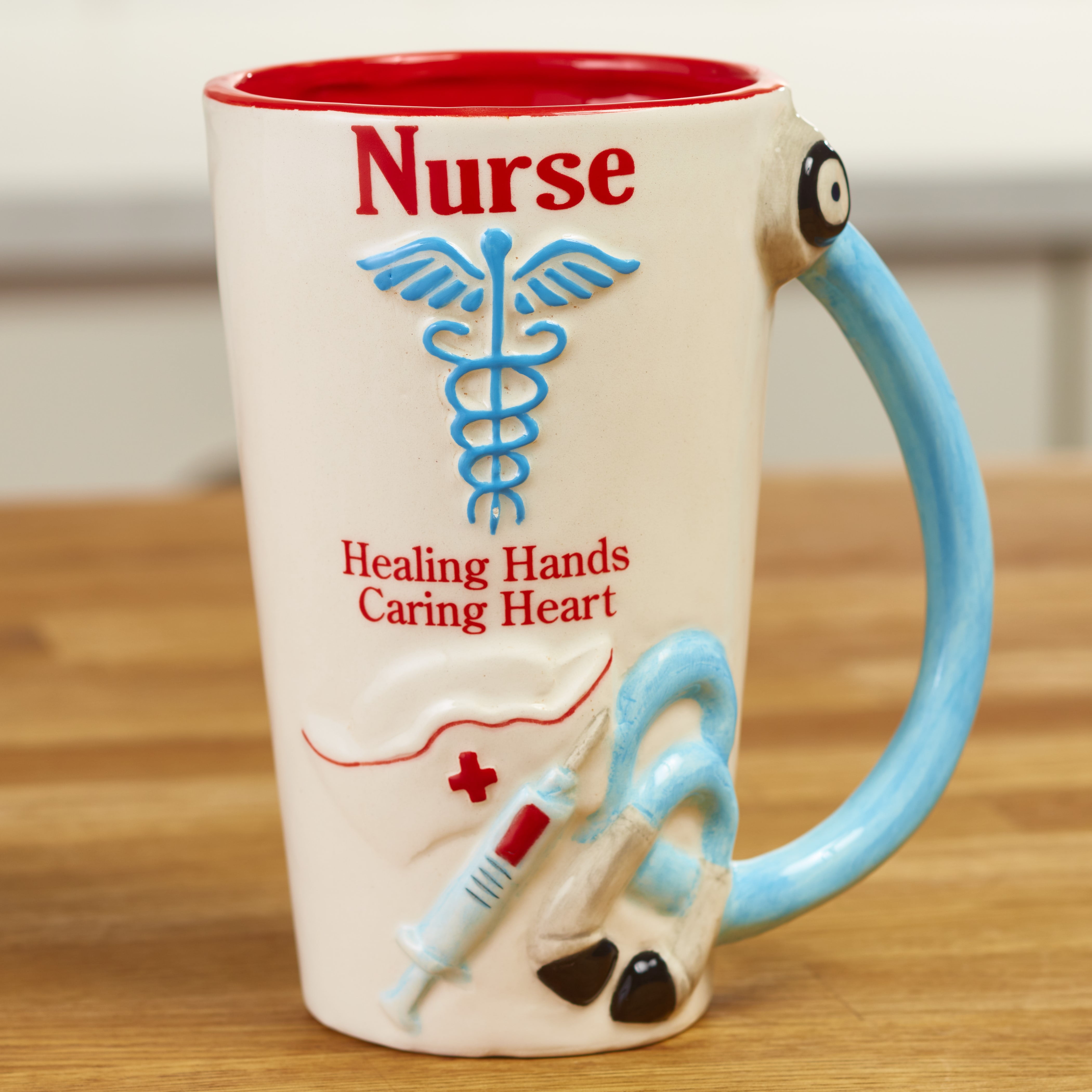 Nurse Equipment Icons Design Ceramic Coffee Mug with Inspirational Quote 