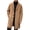 Khaki, variant on Men'S Wool Blend Trench Coat Notched Collar Overcoat with Pockets Dark Gray 5XL