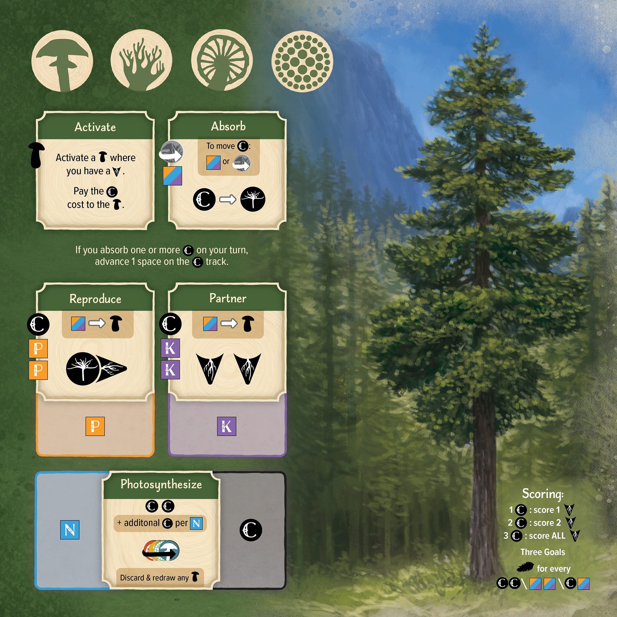 AEG: Undergrove -  Strategy Board Game, Nature Resource Management, Token Collection & Tile Laying, Tree Growing, Ages 10+, 1-4 Players, 60-90 Mins
