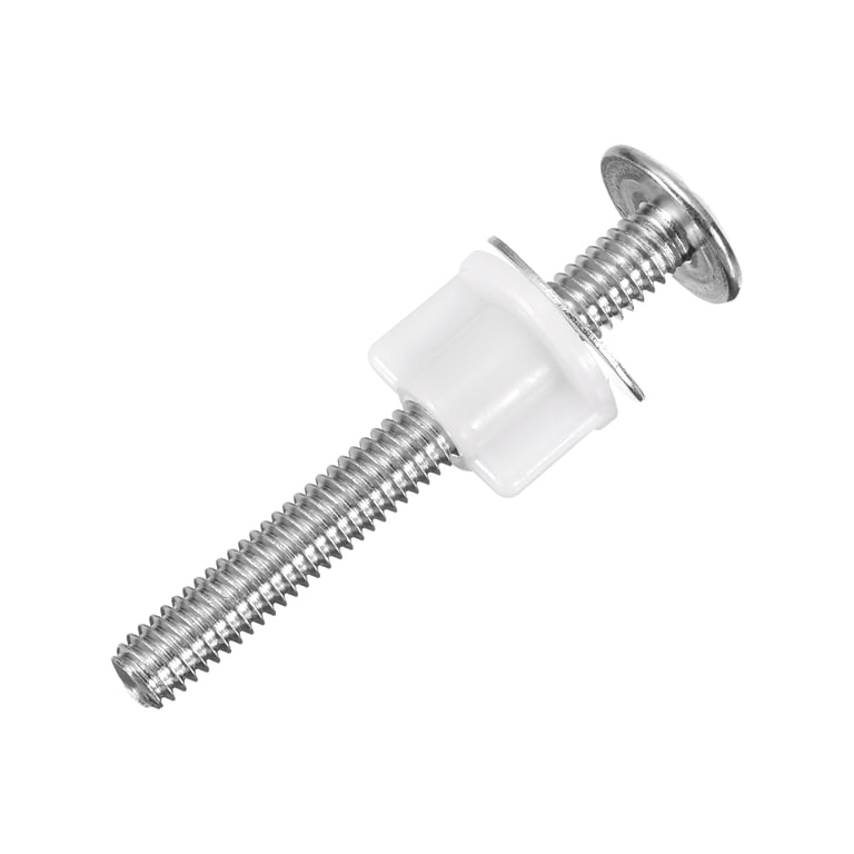 Universal Toilet Seat Screws 2-Pack – 3 Inch Metal Hinge Bolts With Washers & Plastic Nuts, Rust-Resistant Replacement Kit For Top Mount Toilet Seat Hinges, Fits Kohler, TOTO & American Standard