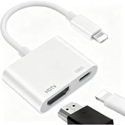 Lightning to HDMI Adapter HDMI Adapter for iPhone/iPod, 1080P HD Digital Video& Audio Sync Screen Converter for iPhone, Pod, HDTV/Projector/Monitor Support All iOS