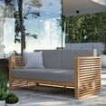 thumbnail image 1 of Modway Carlsbad Causeuse de Patio Extérieure en Bois de Teck, Gris Naturel, 1 of 8