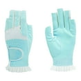 thumbnail image 3 of Guantes de golf de encaje para mujeres Guantes de medio sin alivio transpirable. Azul 20, 3 of 8