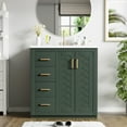 thumbnail image 3 of Euroco 30'' Bathroom Vanity with Ceramic Sink Combo,Solid Wood Frame Bathroom Storage Cabinet, Freestanding Vanity Set with 3 Drawers& Soft Closing Doors, 3 of 8