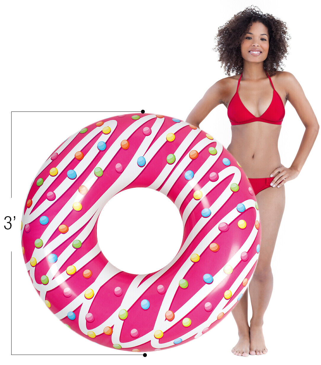 Inflatable Pool Float Donut Perfect Lounger, Raft Float for Pools Lakes