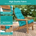 thumbnail image 3 of YEERSWAG Outdoor Adirondack Chair Cushions 43x20, Non-Slip Water Resistant High Back Patio Rocking Chair Pad with Ties,Lake Bule, 3 of 10