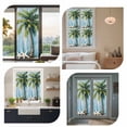 thumbnail image 7 of Coconut Tree Window Privacy Film Nautical Blue Wood Grain Starfish Vintage Decorative Glass Window Film UV Blocking Static Cling Non-Adhesive Sticker Covering for Home Door 17.7 x 78.7 inches, 7 of 7