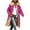 Hot Pink, variant on cocolona Winter Coats for Women Long Puffer Coat Fleece Lined Warm Down Jacket Long Sleeve Lapel Reversible Overcoat with Pockets