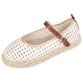 thumbnail image 2 of Samdudou Womens Flats Shoes Closed Toe Mary Jane Slip On Espadrilles Hollow Out Mesh Upper with Adjustable Buckle Strap Lightweight Walking Footwear Casual Summer, 2 of 7