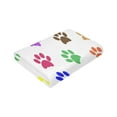 thumbnail image 4 of Colourful Pet Dog Paw Throw Blanket, Super Soft Anti-Pilling Flannel Bed Blankets, 40"x30", 4 of 8