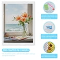 thumbnail image 3 of Diamond Art Kits for Adults - Orange Flowers Seaside Window Painting 5d Diamond Painting for Adults, Diamond Art for Adults Beginners, Frameless Diamond Painting Kits for Adults for Home Wall Decor, 3 of 7