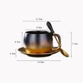 thumbnail image 2 of Taza de café de lujo ligera, tazas de cerámica de té de la tarde for el hogar, mate, Retro, de lujo, exquisitas, 2 of 8