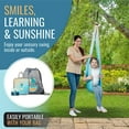 thumbnail image 6 of Friendly Cuddle Sensory Swing for Kids & Adults Cocoon Hammock, Fuzz Blue & Yellow, 6 of 10