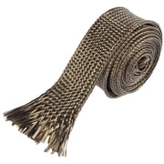 Vehicle Fiberglass Heat Wire Shield Sleeve Heat High Temp Shield Adjustable Heat Shield 3.2ft 25mm 1 Titanium Tone