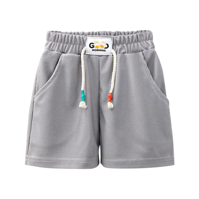Odeerbi 2-14 Años Niños Niñas Entrenamiento de Verano Deportivo Pantalones Cortos de Algodón Casual Pantalones Cortos Con Bolsillo