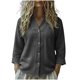thumbnail image 1 of Camisas de Cuello de la Tripulación de Manga Corta para las Mujeres Lino Color Sólido V-Cuello Botón-Abajo Blusa, Manga Larga Top Casual para la Primavera Y el Verano, 1 of 5