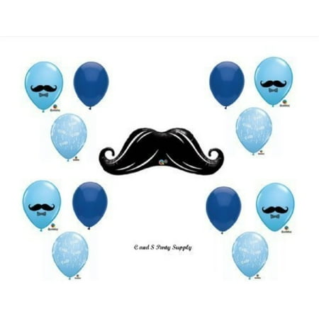 Little Man Mustache Baby Shower Balloons Decorations Supplies 13 Little Man Mustache Baby Shower Balloons Decorations Supplies 13