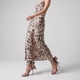 thumbnail image 7 of leopard print silk satin ankle wrap big bow stiletto heels for women sexy elegant open round toe high heels, wedding prom bachelorette cocktail party evening dress, 7 of 7