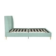 Novogratz Her Majesty Tufted Upholstered Bed Frame, Queen, Light Green