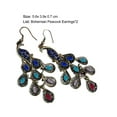 thumbnail image 7 of Naturegr Earrings Bohemian Style Vintage Jewelry Peacock Dangle Hook Earrings for Party, 7 of 7