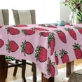 thumbnail image 5 of Yayeee Tablecloths 60" x 120" Rectangle Wrinkle Resistant Party Table Cover, Cartoon Strawberry, 5 of 8
