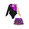 thumbnail image 6 of DPOIS Kids Girls Gymnastic Leotard with Skirt Sets Purple 8, 6 of 7