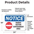 thumbnail image 2 of (2 Pack) Rabies Vector Containment Area Sign, 2 of 7