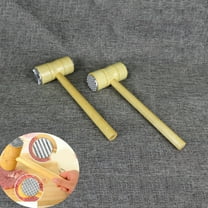 ROSENICE Meat Tenderizer Hammer 1Set Dual Sided with Wood and Metal for Professional Chefs