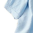 thumbnail image 5 of Levmjia Women's Tops Fashion V-Neck Pullover Cotton Linen Blouse Mid Sleeve Embroidered Casual Polyester Comfortable Shirt Spring Summer, 5 of 5