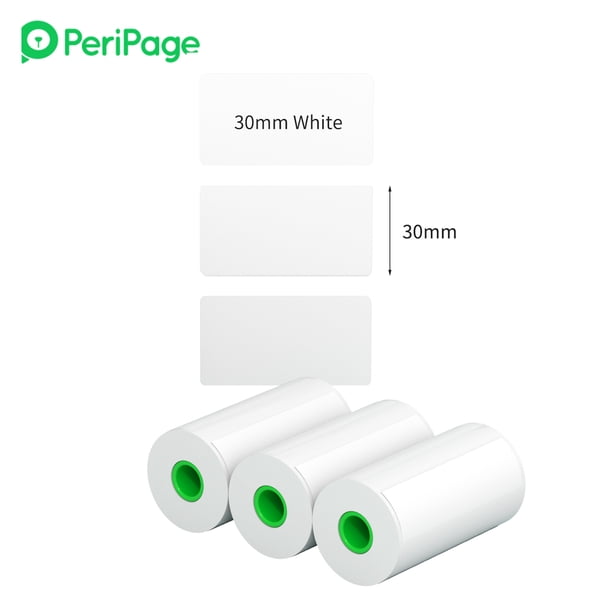 Etiquetas adhesivas de papel térmico PeriPage 3 Rollos 56 x 30 mm