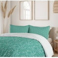 thumbnail image 6 of Ambesonne Exotic Duvet Cover Set, Abstract Jumble Leaves Woods, 2-Calking, Teal Mint Green White, 6 of 7