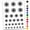 Black, variant on Chaos Symbol Arrows Pointing Out Water Resistant Temporary Tattoo Set Fake Body Art Collection - Red