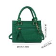 thumbnail image 2 of Bolso de hombro con patrón de piedra para mujer Bolso bandolera de fieltro Bolso simple (Verde), 2 of 3