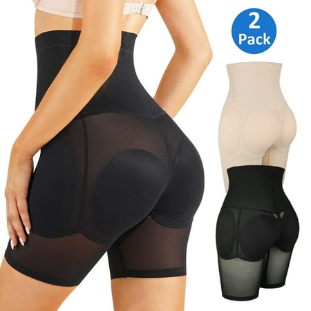 

MISS MOLY Womens Shapewear Padded Butt Lifter High Waist Trainer Tummy Control Panties Hip Enhancer with Removable 4 Pads