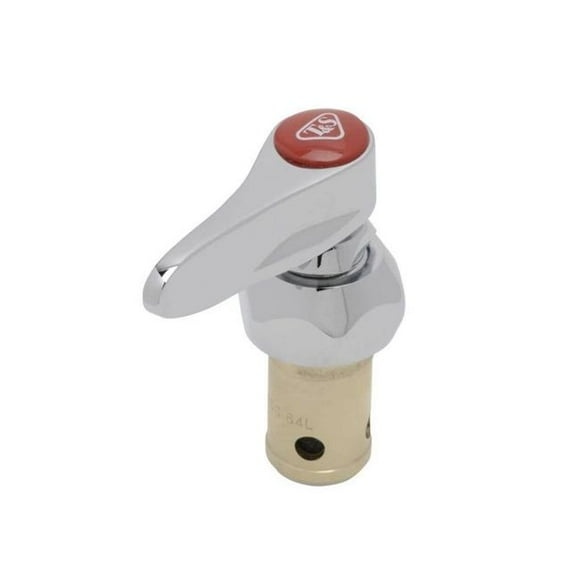 T&S Brass 002712-40NS Eterna Cartridge with Spring Check & Right Hand-Hot, Lever Handle - Screw & Red Index Button