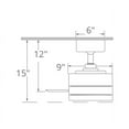 thumbnail image 4 of Windflower Indoor and Outdoor 12-Blade Smart Ceiling Fan 60in Matte Black Distressed Koa with 3000K LED Light Kit and Wall Control, 4 of 7