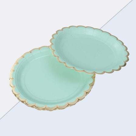 Raindrops Paper Disposable Tableware Christmas Birthday Party Paper Plates Straws Tissues Carnival Party Supplies (8*Round Plates)