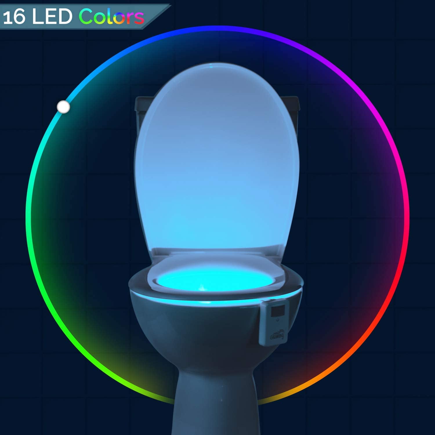5-Stage Dimmer 16-Color Motion Sensor LED Toilet Night Light USA SHIP NEXT DAY 