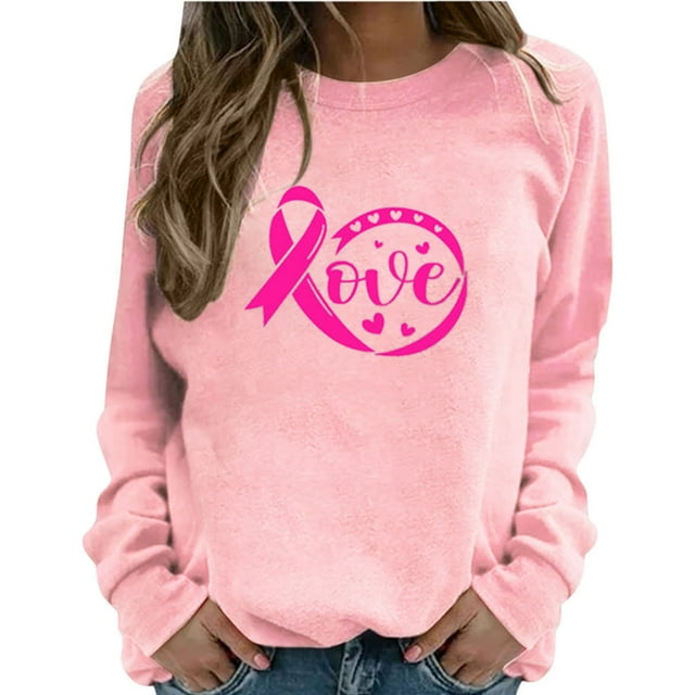 Camiseta de manga larga suelta con cuello redondo y estampado informal a la moda para mujer, blusa, sudaderas sin capucha Pompotops FGAJ18708