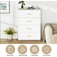 thumbnail image 2 of Lamerge 3 Drawer Dresser with Power Outlets, Mid-Century Modern Chest Of Drawers, Double Dresser Storage Cabinet For Bedroom Living Room Hallway, 2 of 6